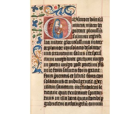 Book of Hours. Illuminated Manuscript on vellum, [probably Tours, c. 1470], 104 leaves: 16, 2-88, 94, 10-148, apparently comp