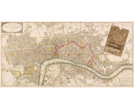 London. Wallis (John, publisher), Wallis's Plan of the Cities of London and Westminster 1797, 1st edition, Jan 16th, 1797, en