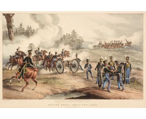 * Military. A collection of five engravings and lithographs, 19th century, including Heath (William). British Royal Horse Art