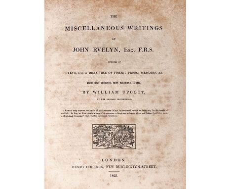 Evelyn (John). Sculptura; or, the History and Art of Chalcography, and engraving in copper: with an ample enumeration of the 