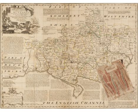 County Maps. A collection of 12 folding county maps, 18th &amp; 19th century, twelve engraved folding maps, sectionalised and