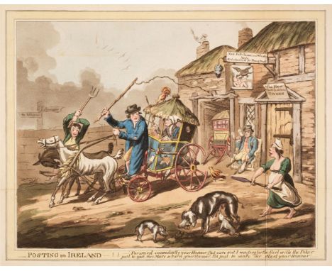 * Irish Caricatures. A collection of 13 caricatures, late 18th &amp; early 19th century, including Gillray (James). Posting i