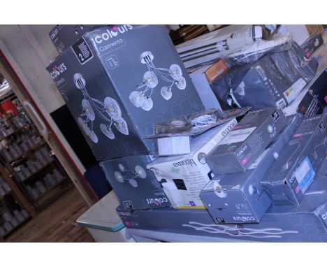A job lot of catalogue return lighting (untested).  postage unavailable 