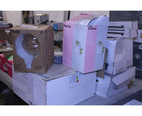 A job lot of catalogue returns lighting (untested), postage unavailable 