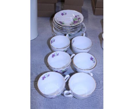 A pretty vintage bone china tea service 