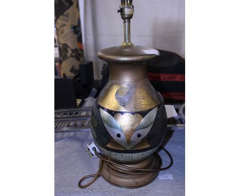 A contemporary ceramic lamp base 