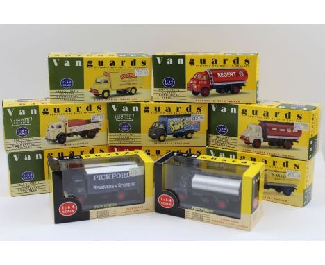 VANGUARD DIE CAST VEHICLES boxed and mint 1.43 scale, various vans &amp; trucks (10)