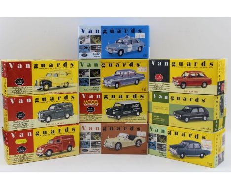 VANGUARD DIE CAST VEHICLES boxed and mint 1.43 scale, various vans &amp; saloons