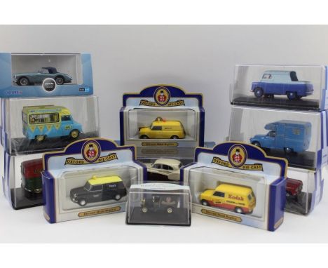 OXFORD DIE CAST MODELS BOXED &amp; MINT to including, various saloons, ice cream van etc various scales (10)