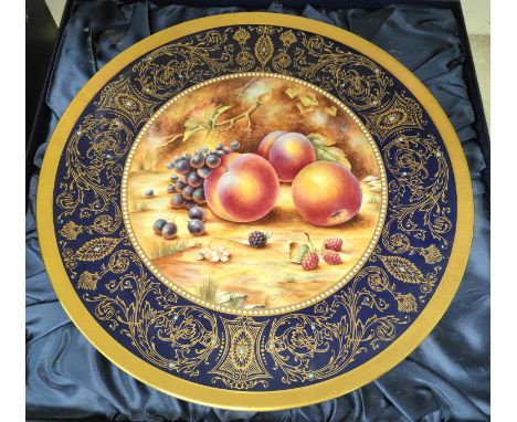 A large Royal Worcester hand painted plaque as a 'Tribute to Thomas Lockyer, celebrating 250th Anniversary Limited 33/50; cen
