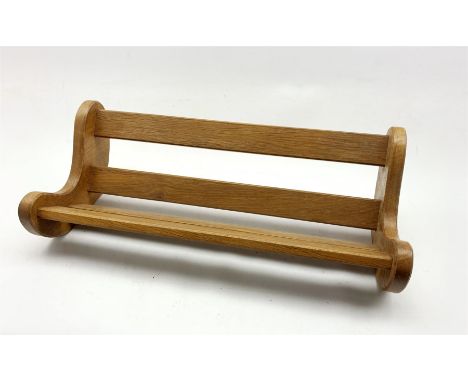 Yorkshire oak 'Acornman' slatted book trough by Alan Grainger of Brandsby L55cm