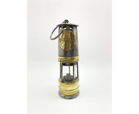 Hailwood &amp; Ackroyd 'Hailwoods Improved' miners brass safety lamp No.322