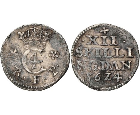 Denmark. Christian IV. 12 Skilling. 1624. VF. KM 91. 2,6 g.