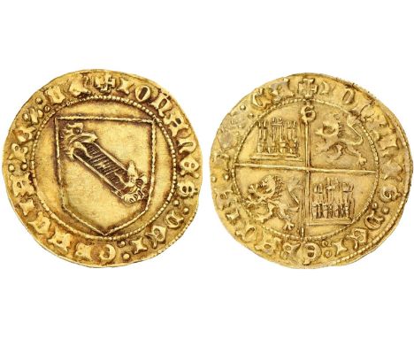 Spain. Castille &amp; Leon. Juan II. Dobla de la Banda. ND ( 1406-1454). VF. Fr. 112, Cayon 1512. 4,55 g.
