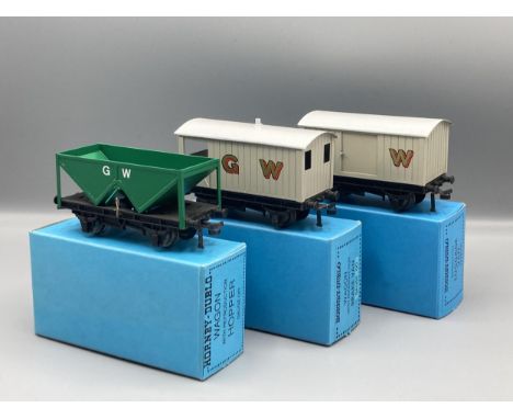Three Hornby Dublo Brian Huxley limited edition Wagons based on the '0' gauge versions. All with working doors where applicab