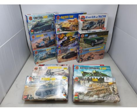 Fifteen boxed Airfix 1:72 scale Vehicle Kits 