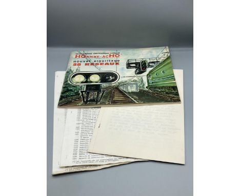 Hornby Dublo, a rare opportunity to acquire what may be a unique piece of literature. This is the manual for the Acho electro