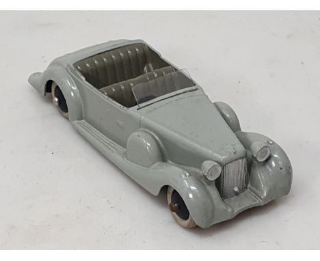 A Dinky Toys early grey Lagonda with grey seats and solid steering wheel 