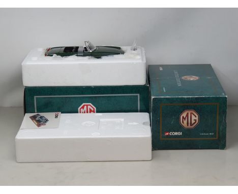 A boxed Corgi Limited Edition 1:18 scale MGB and an MGF 