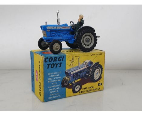 A boxed Corgi Toys No.67 Ford 5000 Super Major Tractor 