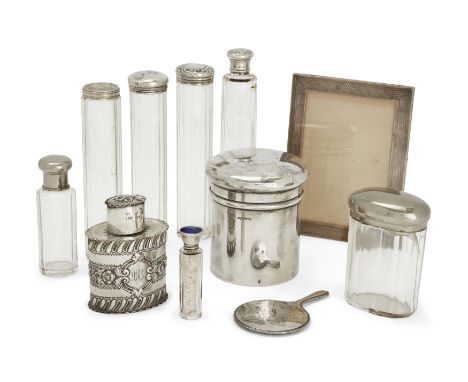 A Victorian silver tea caddy. Josiah Williams & Co., London, 1894. Of oval form with crimped borders, the central banding rep