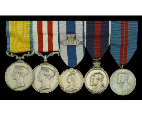 The outstanding group of five awarded to The Reverend Edward A. Williams, Chaplain of the Pearl in the Indian Mutiny, being f