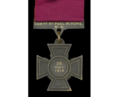 The outstanding Great War V.C. group of six awarded to Captain H. P. Ritchie, Royal Navy, who won the Senior Service’s first 