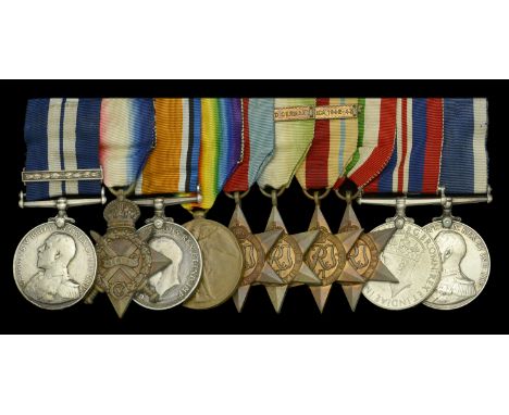 The very rare ‘Great War 1917’ D.S.M. and ‘Second Battle of Sirte 1942’ Second Award Bar group of ten awarded to Petty Office