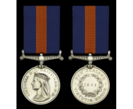 New Zealand 1845-66, reverse dated 1865 (Sub.-Lieut. John J. F. Bell, H.M.S. Brisk) officially impressed naming, lightly poli