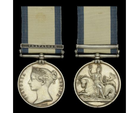 The Naval General Service medal awarded to Captain Peter S. Hambly, Royal Navy, Master’s Mate in the Prince at the battle of 