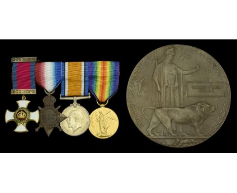 The poignant Great War D.S.O. group of four awarded to Flight Lieutenant C. W. Graham, Royal Naval Air Service, a pioneer sco
