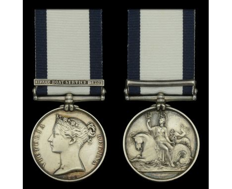 Naval General Service 1793-1840, 1 clasp, 11 Aug Boat Service 1808 (Wm. Raddon.) a little polished, otherwise nearly very fin