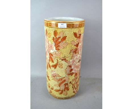 A Japanese-style ceramic umbrella stand, 47 cm high.   