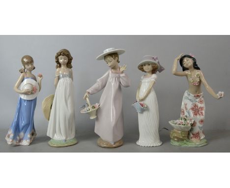 Five Lladro figures to include model numbers 8022, 8114, 5648, 6414 and 1478, all boxed. (5).   