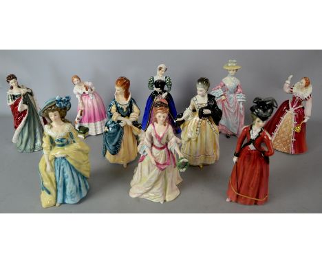 Ten limited edition Royal Doulton figures to include Queen Elizabeth I (HN3099), Sophia Charlotte Lady Sheffield (HN3008), Th