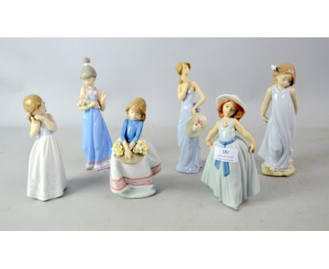 Six Lladro figures to include model numbers 6963, 5604, 5599, 5467, 6275 and 6973, all boxed. (6).   