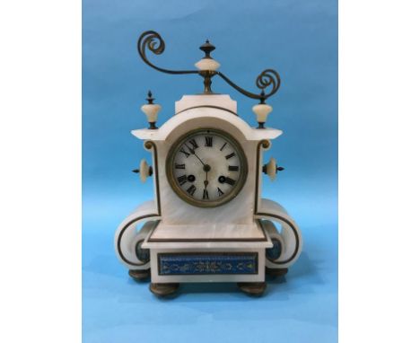 An Alabaster mantle clock