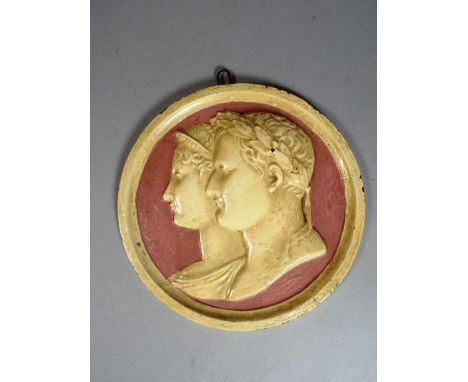 A 19th Century Cast Lead Plaque Commemorating the Wedding of Napoleon and Marie Louise of Austria. 11th March 1810, After the