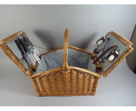 A Fitted Wicker Picnic Hamper