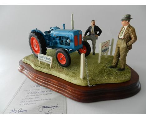 A Border Fine Arts Limited Edition Sculpture, No. 209 of 500 entitled 'A Major Decision' (Fordson Major Tractor), in original