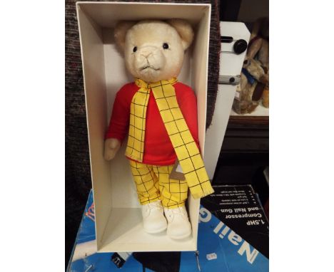 An 18" Merrythought mohair limited edition 'Rupert Bear' No 01783 boxed      good condition box does have a clear plastic lid