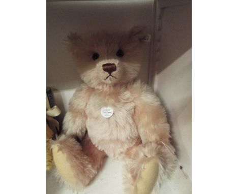 A boxed Steiff 1994 'Rose 48' growler teddy bear reproduced from the 1927 example limited edition 02743/7000 in rose mohair c