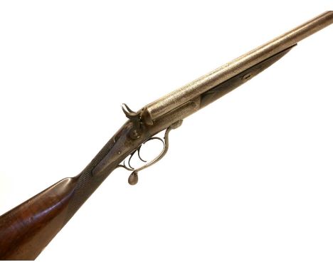 Charles Lancaster 14 bore hammer gun Charles Lancaster 14 bore hammer gun, rotary underlever slide forward 28.25 barrels engr
