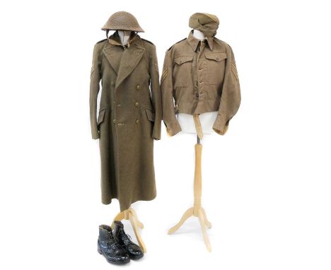 British WWII R.A.S.C Uniform British Royal Army Service Corps WWII uniform to include a RASC sergeant's battle dress blouse w