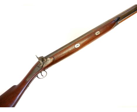 Percussion 4 bore wild fowling gun Percussion 4 bore wild fowling gun, made from a 19th century 49.5inch Spanish form barrel 