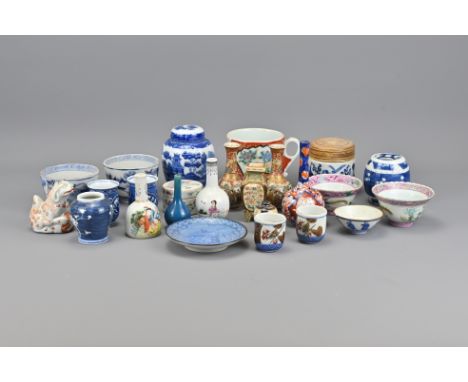 Twenty-Five Pieces of Chinese and Japanese Miniature ceramic Items. 4-9cm (25)  Provenance: Personal collection of the late M