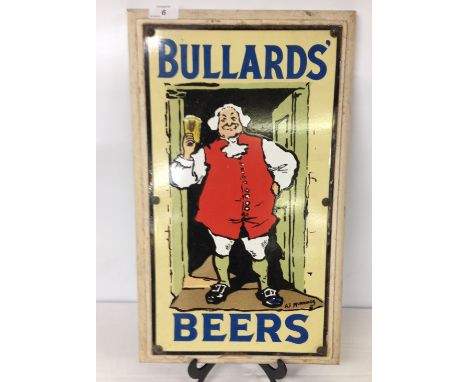 VINTAGE "BULLARD'S BEERS" SIGN 