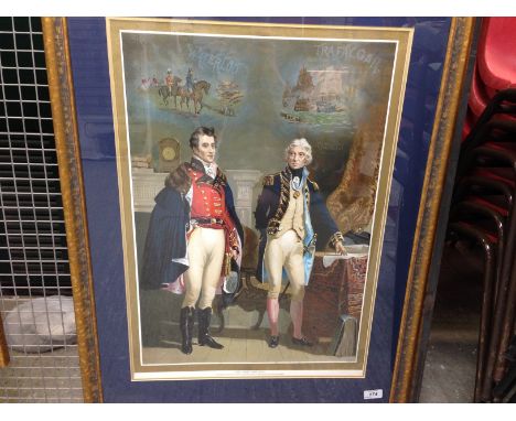 PRINT NELSON, "THE ARMY AND NAVY" 45 X 62 CM 