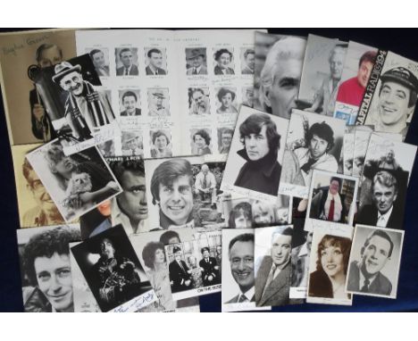 Entertainment autographs etc, selection of photos & promotional items, unsigned, signed & some facsimile signatures, original
