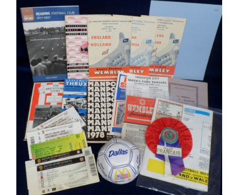 Sport, a mixed selection early 1900's onwards, various sports inc. Football, Cricket, Rugby, Speedway etc, noted 1954 FAC Fin